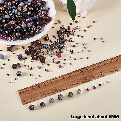 2 Bag Glass Round Beads Set JX547L-1