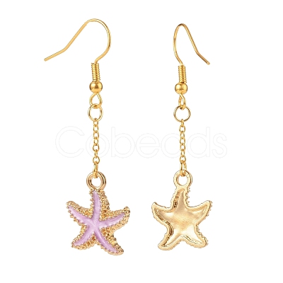 Alloy Enamel Charm Dangle Earrings EJEW-JE04835-1