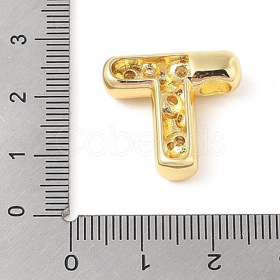 Brass Micro Pave Clear Cubic Zirconia Pendant KK-Z046-01G-T-1