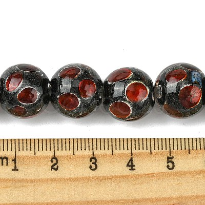 Handmade Silver Sand Lampwork Beads Strands LAMP-A003-01C-1