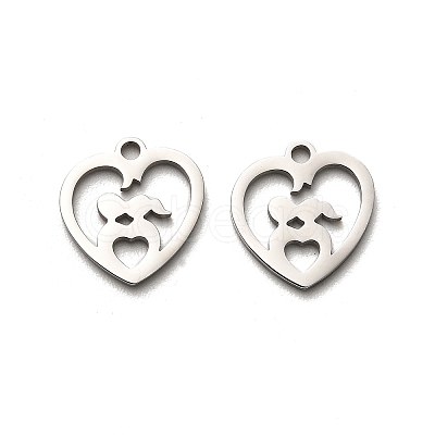 Non-Tarnish Valentine's Day 316 Surgical Stainless Steel Charms STAS-H190-15P-01-1