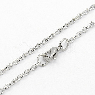 Tarnish Resistant 304 Stainless Steel Cable Chain Necklaces X-STAS-O037-120P-1