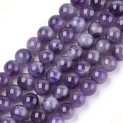 Natural Amethyst Beads Strands X-G-S333-8mm-020-1