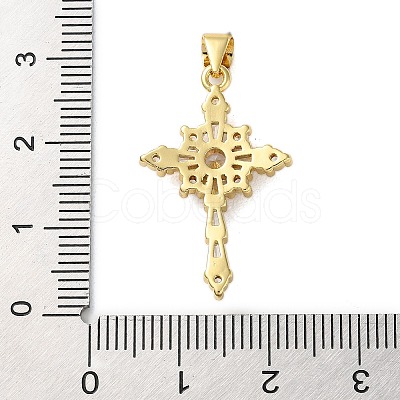 Brass Micro Pave Cubic Zirconia Pendants KK-A212-02B-G-1