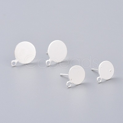 Brass Stud Earring Findings KK-H102-07S-1