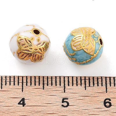 Alloy Enamel Beads ENAM-M008-29G-1