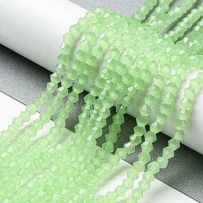 Imitation Jade Glass Beads Strands EGLA-A039-J4mm-D01-1