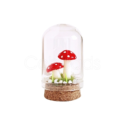 Resin Mushroom Bell Jar Model PW-WG8B3E0-01-1