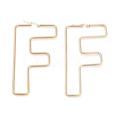 304 Stainless Steel Hoop Earrings EJEW-F251-A02-F-1