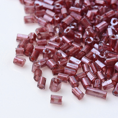 Transparent Lustered Two Cut Glass Seed Beads SEED-Q022-002-1