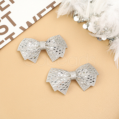 Bowknot Rhinestone Shoe Decoration DIY-WH0430-522B-1