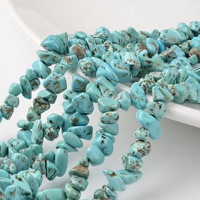 Nuggets Synthetic Turquoise Bead Strands G-M344-25-1