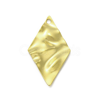 Textured 201 Stainless Steel Pendants STAS-A069-04G-1