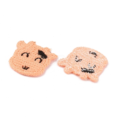 Animal Polyester Knitted Appliques DIY-WH0399-42B-1