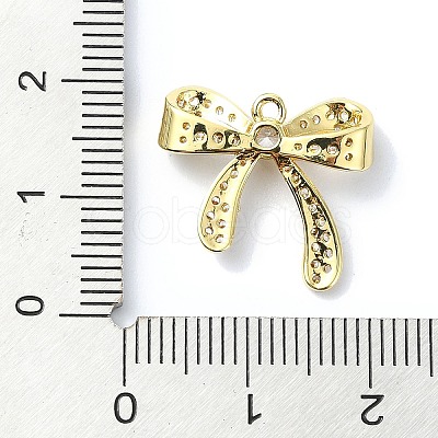 Rack Plating Brass Pave Cubic Zirconia Pendants KK-M282-25G-1