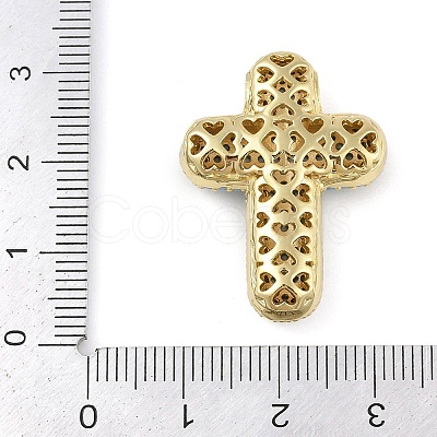 Brass Micro Pave Cubic Zirconia Pendants KK-Q821-01G-1