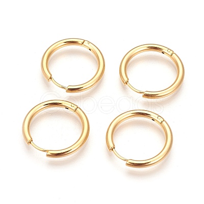 Ion Plating(IP) 304 Stainless Steel Hoop Earrings EJEW-P177-G-24-1