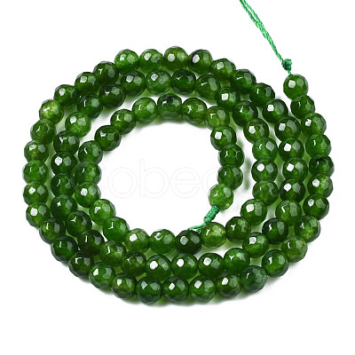 Natural White Jade Bead Strands G-R344-4mm-15-1