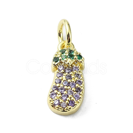 Brass Micro Pave Cubic Zirconia Pendants KK-H475-17G-04-1