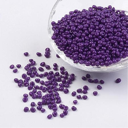 Opaque Glass Seed Beads X-SEED-R032-B11-1