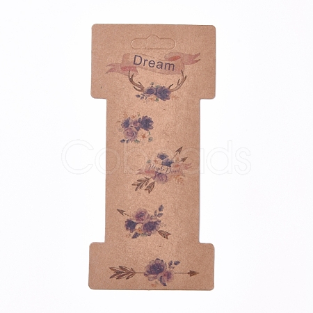 Floral Pattern Paper Jewelry Display Cards CDIS-E009-08B-1