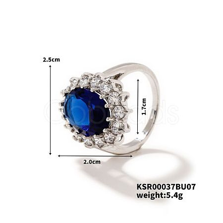 Round Rhinestone Ring for Women RW5001-1-1