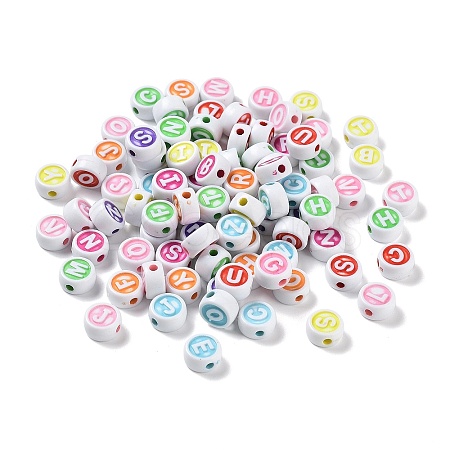 Craft Style Opaque Acrylic Beads OACR-A027-08-1