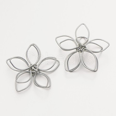 Iron Flower Wire Wrapped Pendants X-IFIN-E734-01P-1