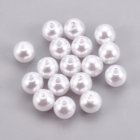 ABS Plastic Imitation Pearl Beads KY-G009-8mm-03-1