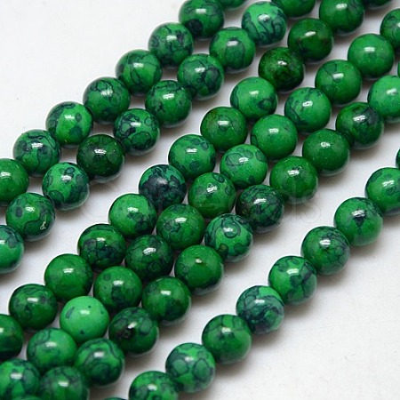Synthetic Fossil Beads Strands G-L028-10mm-08-1