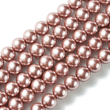 Eco-Friendly Dyed  Glass Pearl Round Beads Strands HY-A002-8mm-RB046-1