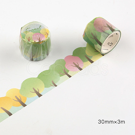 Landscaping Theme Adhesive Paper Decorative Tape TAPE-PW0003-31C-1