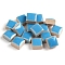 Square Shape Porcelain Mosaic Tiles, for DIY Mosaic Art Crafts, Picture Frames and More, Deep Sky Blue, 10x10mm, about 205pcs/set