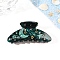 Moon & Star Pattern Acrylic Claw Hair Clips, Hair Accessories for Women & Girls, Sea Green, 50x105mm