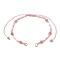 4mm Faceted Round Dyed Natural Jade Beads & Handmade Seed Beads Braided Bracelet Making, Pink, 11-1/2 inch(29.2cm)