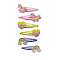 Cute Children's Hair Clips, Plastic Snap Hair Clips for Girl, Unicorn, 40x18~23mm, 1Pc/style