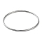 Non-Tarnish 304 Stainless Steel Simple Plain Bangle for Women, Stainless Steel Color, Inner Diameter: 2-1/8 inch(5.5cm)