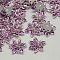 Acrylic Rhinestone Flower Flat Back Cabochons, with Brass Findings, Plum, 24x7mm