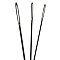 Iron Yarn Needles Tool, Big Eye Blunt Needles, for Cross-Stitch, Knitting, Ribbon Embroidery, Platinum, 34mm