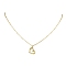 Brass Bar Necklsces, Heart Alloy Pendant Necklaces, Jewely for Women, Golden, 24.09 inch(61.2cm)