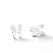 Alloy Earrings for Women, with 925 Sterling Silver Pin, Rabbit, 10mm