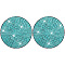 PVC Rhinestone Anti-slip Coaster, Silicone Cup Holder Insert Coaster, Flat Round, Turquoise, 70mm