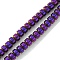 Synthetic Non-Magnetic Hematite Beads Strands, Disc, Heishi Beads, Purple Plated, 4x3mm, Hole: 1mm, about 138pcs/strand, 15.75''(40cm)