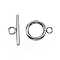 Tarnish Resistant 304 Stainless Steel Toggle Clasps, Stainless Steel Color, Ring: 16x12x2mm, Hole: 3mm, Bar: 18x7x2mm, Hole: 3mm