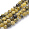 Natural Yellow Turquoise(Jasper) Beads Strands, Round, 8~9mm, Hole: 1mm, about 45~47pcs/strand, 14.9~15.1 inch