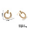 Fashionable Copper & Zircon Stud Earrings for Women, Elegant and Versatile Jewelry, Golden, 19x17mm