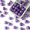 UV Plating Iridescence Opaque Resin Beads, Star, Medium Purple, 15x14mm