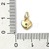 Heart Theme Brass Micro Pave Cubic Zirconia Charms KK-H475-56G-08-3