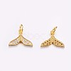 Brass Micro Pave Cubic Zirconia Charms ZIRC-G128-08-3