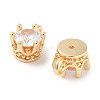 Brass Micro Pave Cubic Zirconia Charms KK-C051-39G-02-2